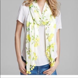 KATE SPADE ♠️ Lemonade Collection 🍋Lemon Capri Scarf/ Wrap With Tassels